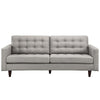 Modway Empress Mid-Century Modern Upholstered Fabric, Sofa, Light Gray