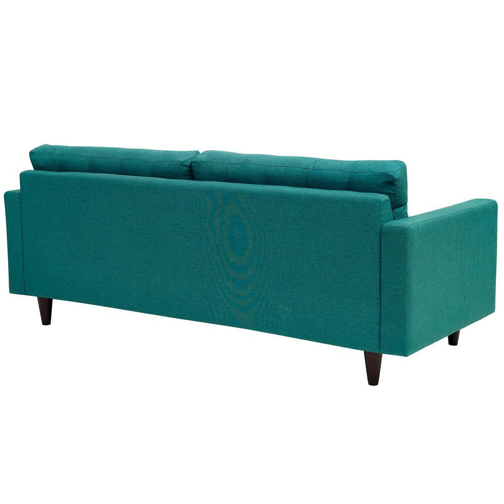 Modway Empress Mid-Century Modern Upholstered Fabric Sofa Teal MDY-EEI-1011-TEA