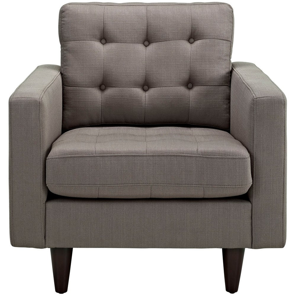 Empress Upholstered Fabric Armchair by Modway| Granite