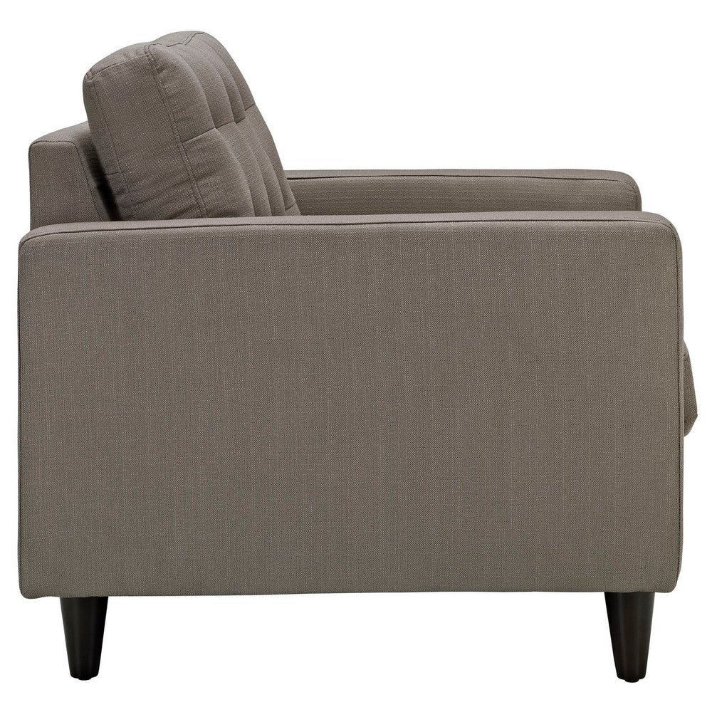 Empress Upholstered Fabric Armchair by Modway| Granite