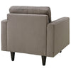 Empress Upholstered Fabric Armchair by Modway| Granite