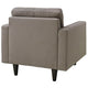 Empress Upholstered Fabric Armchair by Modway| Granite