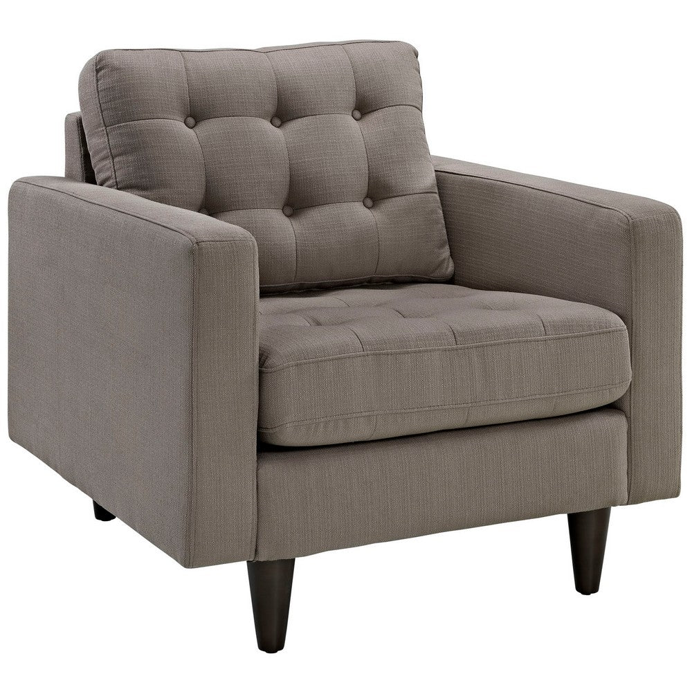 Empress Upholstered Fabric Armchair by Modway| Granite