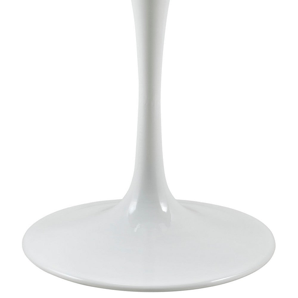 Modway Lippa 36’’ Mid-Century Modern Dining Table with Round Top and Pedestal Base in White MDY-EEI-1116-WHI