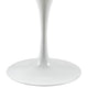 Modway Lippa 40’’ Mid-Century Modern Dining Table with Round Top and Pedestal Base in White MDY-EEI-1117-WHI