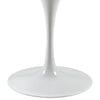 Modway Lippa 47’’ Mid-Century Modern Dining Table with Round Top and Pedestal Base in White MDY-EEI-1118-WHI