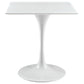 White Lippa 28’ Square Wood Top Dining Table - No Shipping Charges MDY-EEI-1123-WHI