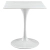 White Lippa 28’ Square Wood Top Dining Table - No Shipping Charges MDY-EEI-1123-WHI