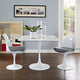 Modway Lippa 36’’ Mid-Century Modern Dining Table with Square Top and Pedestal Base in White MDY-EEI-1124-WHI