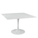 Modway Lippa 48’’ Mid-Century Modern Dining Table in White 47 in Square MDY-EEI-1125-WHI