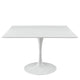 Modway Lippa 48" Mid-Century Modern Dining Table in White, 47 in Square