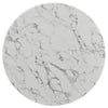 Modway Lippa 36’’ Mid-Century Dining Table with Round Artificial Marble Top in White MDY-EEI-1129-WHI