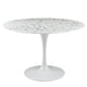 Lippa 47’’ Artificial Faux Marble Dining Table By Modway MDY-EEI-1131-WHI