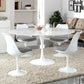 Lippa 60’’ Round Artificial Marble Dining Table White MDY-EEI-1133-WHI