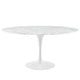Lippa 60" Round Artificial Marble Dining Table, White