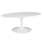 Lippa 42’’ Oval-Shaped Wood Top Coffee Table MDY-EEI-1139-WHI