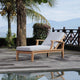 Modway EEI-1151-NAT-GRY-SET Marina Premium Grade A Teak Wood Outdoor Patio Chaise Lounge Chair Natural Gray MDY-EEI-1151-NAT-GRY-SET
