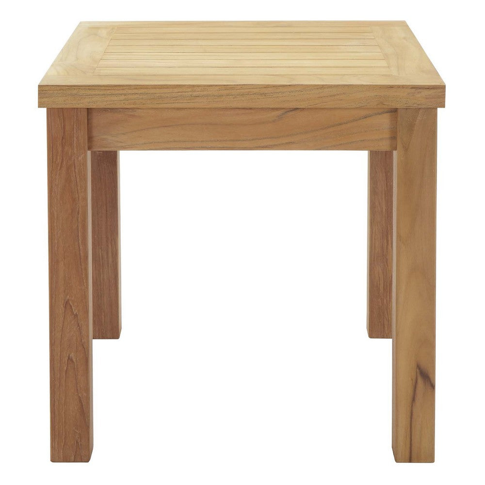 Natural Marina Outdoor Patio Teak Side Table - No Shipping Charges