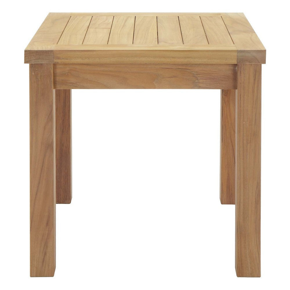 Natural Marina Outdoor Patio Teak Side Table - No Shipping Charges