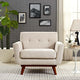Modway Engage Mid-Century Modern Upholstered Fabric Accent Arm Lounge Chair in Beige Armchair MDY-EEI-1178-BEI