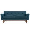 Modway Engage Mid-Century Modern Upholstered Fabric Loveseat in Azure