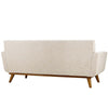 Modway Engage Mid-Century Modern Upholstered Fabric Loveseat in Beige MDY-EEI-1179-BEI