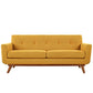 Modway Engage Mid-Century Modern Upholstered Fabric Loveseat in Citrus MDY-EEI-1179-CIT