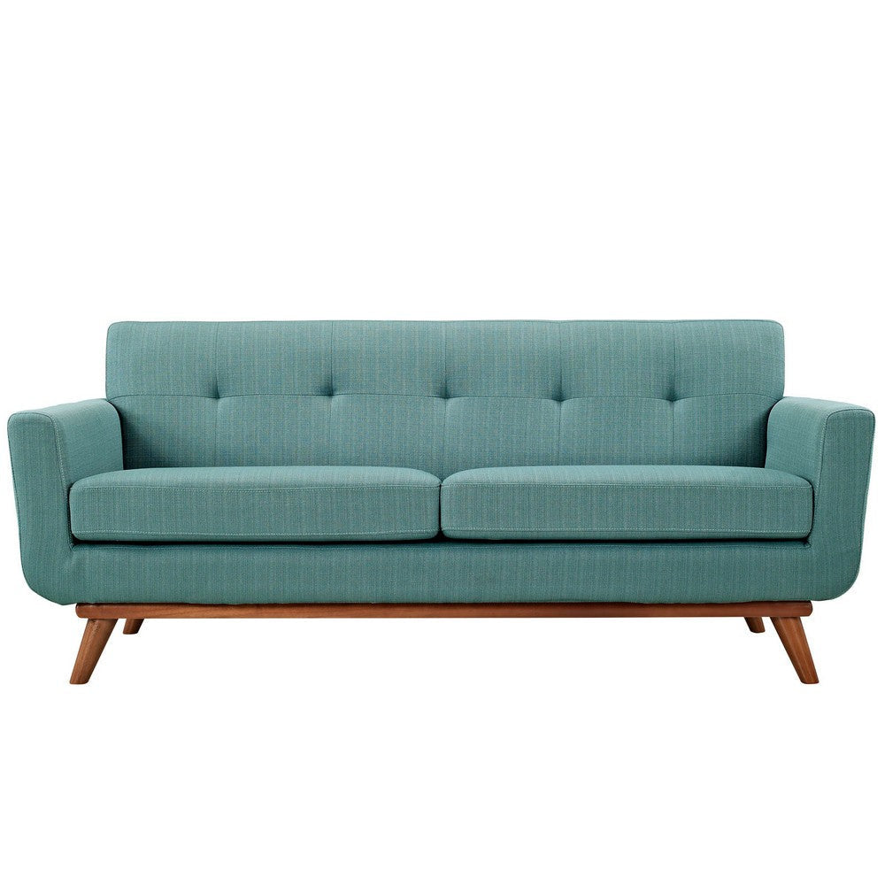 Modway Engage Mid-Century Modern Upholstered Fabric Loveseat in Laguna MDY-EEI-1179-LAG