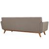 Modway Engage Mid-Century Modern Upholstered Fabric Sofa in Granite MDY-EEI-1180-GRA