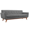 Modway Engage Mid-Century Modern Upholstered Fabric Sofa in Expectation Gray MDY-EEI-1180-GRY