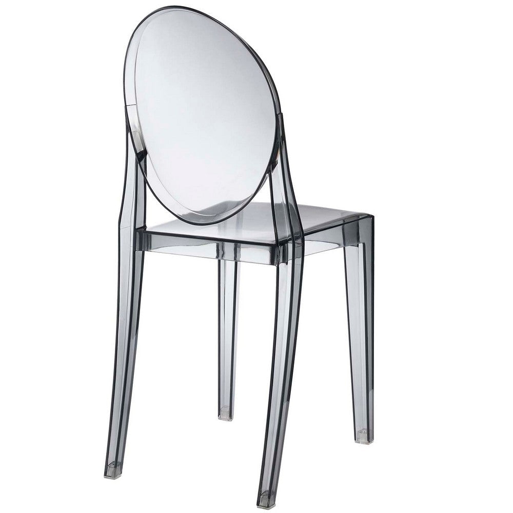Smoked Clear Casper Dining Side Chair - No Shipping Charges MDY-EEI-122-SMK