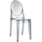 Modway Smoked Clear Casper Dining Side Chair  - No Shipping Charges