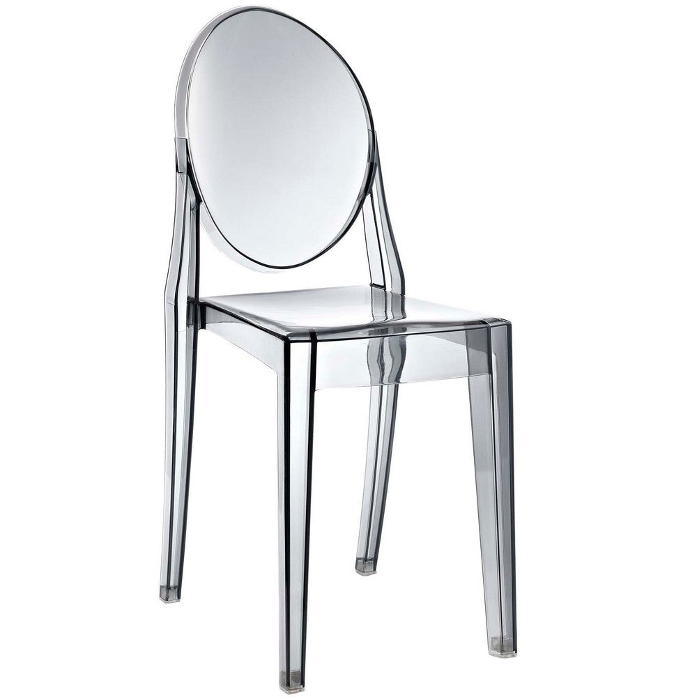 Smoked Clear Casper Dining Side Chair  - No Shipping Charges