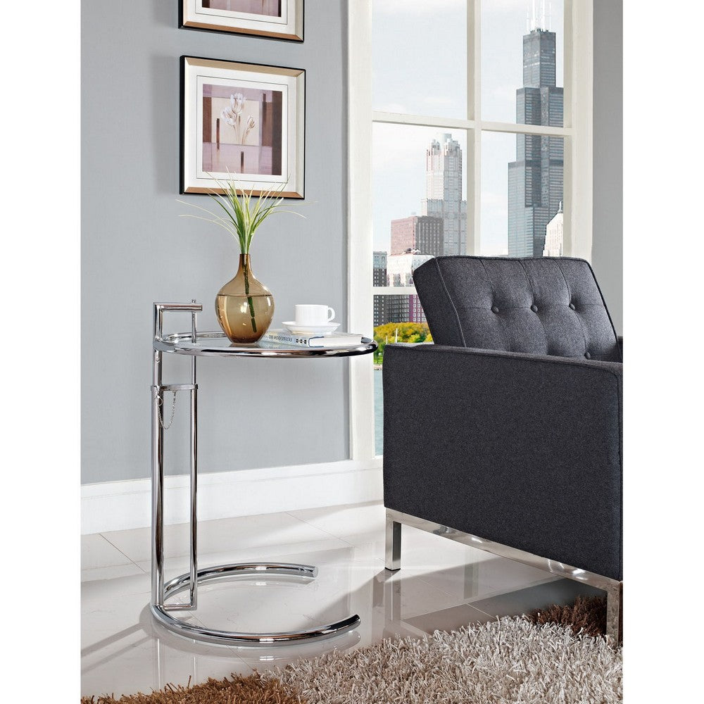 Modway Silver Eileen Gray Side Table |No Shipping Charges