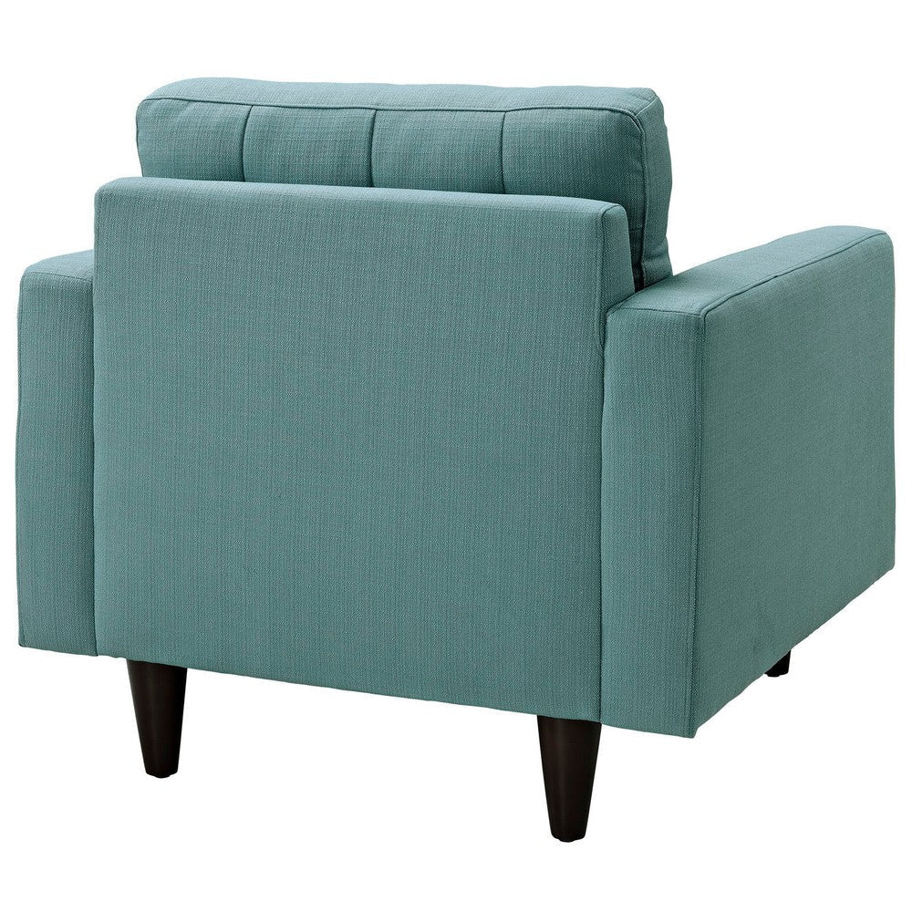 Modway Empress Mid-Century Modern Upholstered Fabric Two Armchair Set in Laguna MDY-EEI-1283-LAG