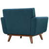 Modway Engage Mid-Century Modern Upholstered Leather Two Armchair Set in Azure MDY-EEI-1284-AZU