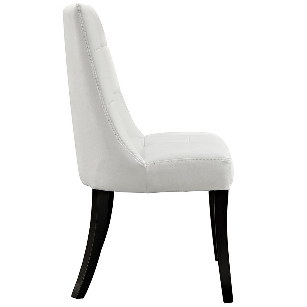 Noblesse Vinyl Dining Chair Set of 2, White  - No Shipping Charges