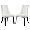 Noblesse Vinyl Dining Chair Set of 2, White  - No Shipping Charges
