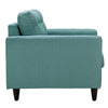 Modway Empress Mid-Century Modern Upholstered Fabric Sofa and Armchair Set in Laguna MDY-EEI-1313-LAG