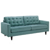 Modway Empress Mid-Century Modern Upholstered Fabric Sofa and Two Armchair Set in Laguna MDY-EEI-1314-LAG