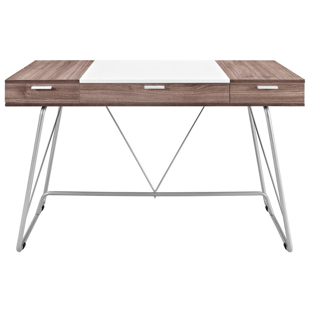Panel Office Desk by Modway| Birch