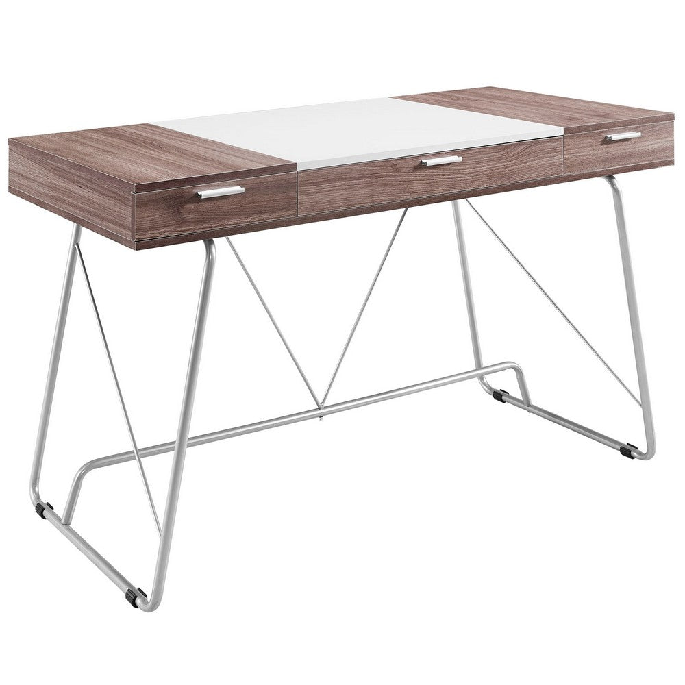 Panel Office Desk by Modway| Birch