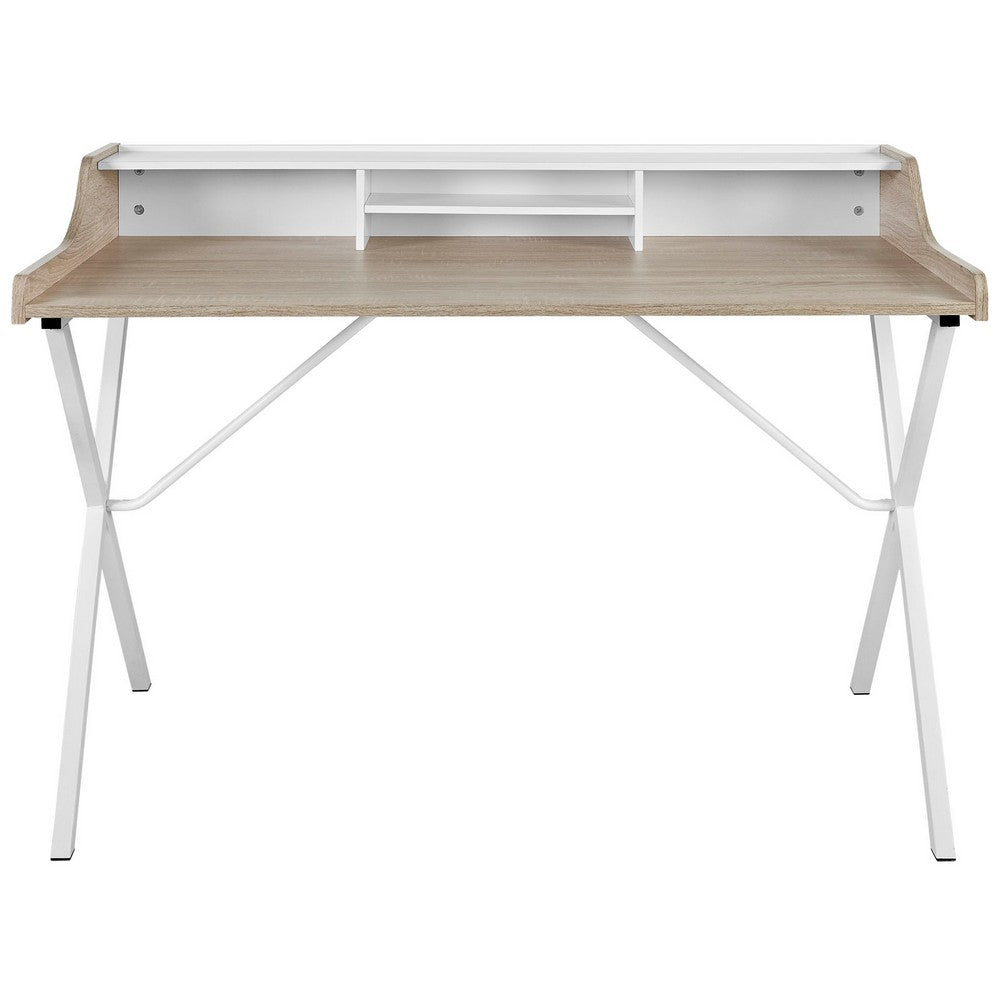 Bin Office Desk by Modway| Oak