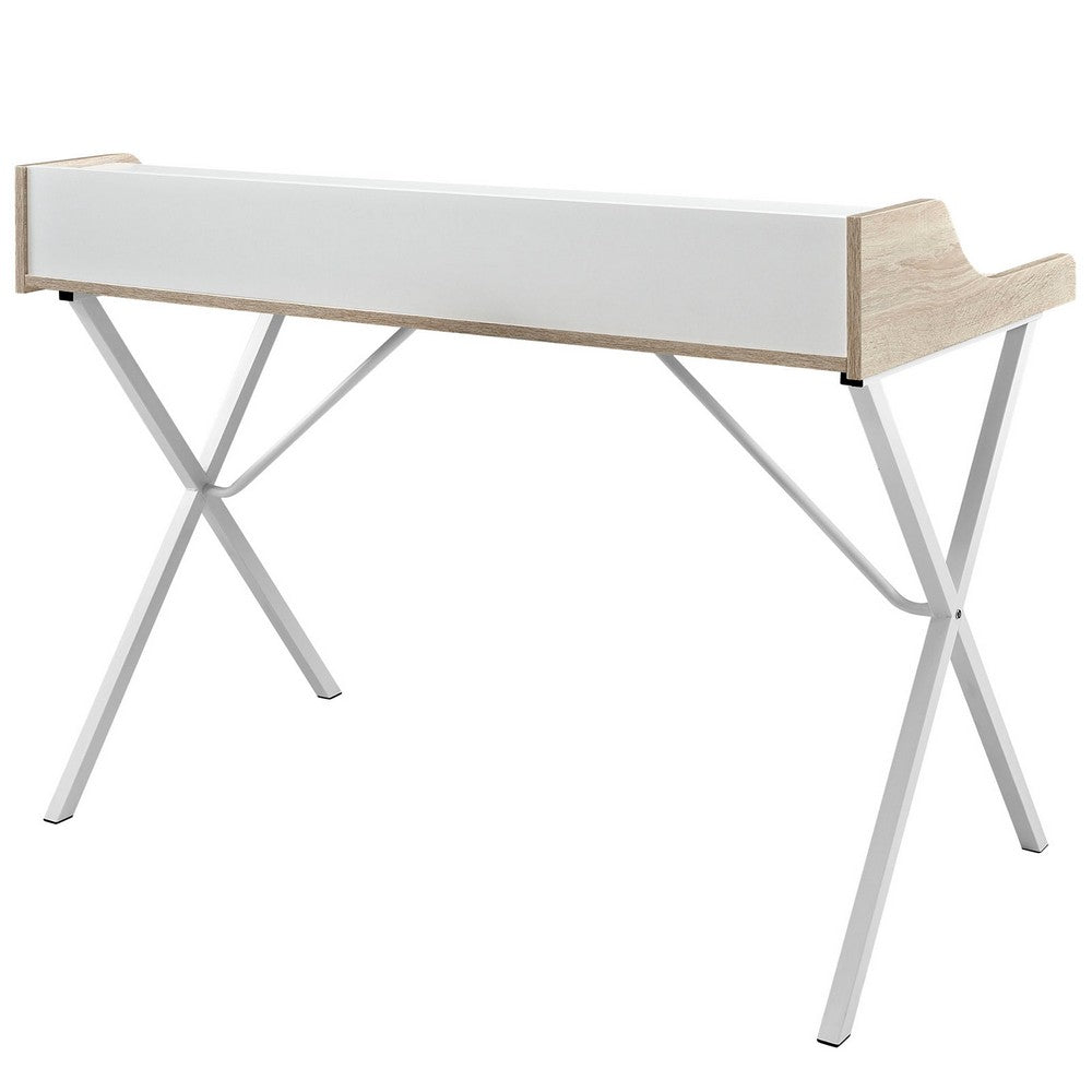 Bin Office Desk by Modway| Oak