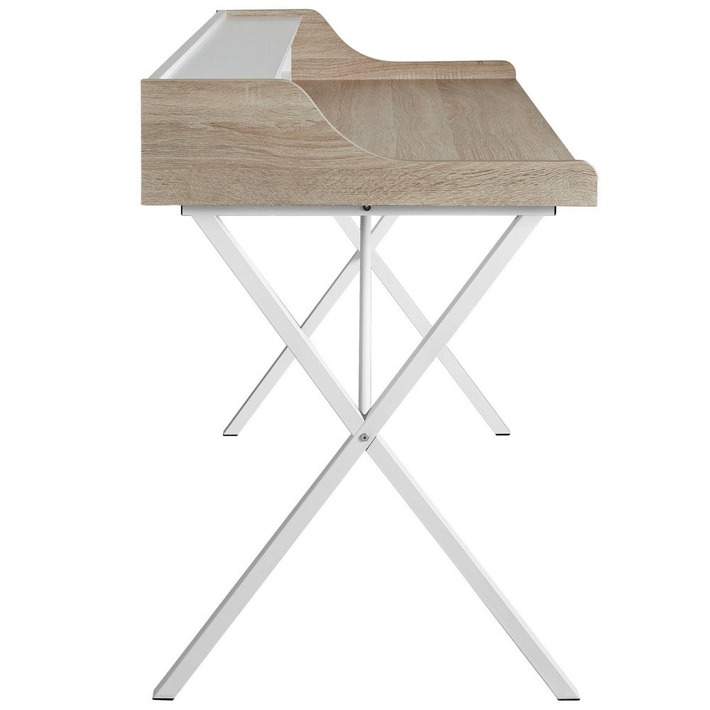 Bin Office Desk by Modway| Oak