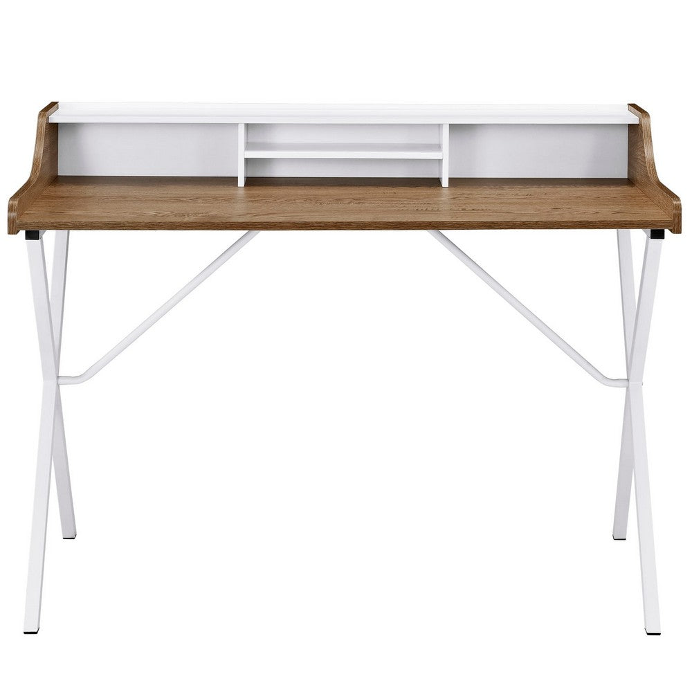 Bin Office Desk by Modway| Walnut