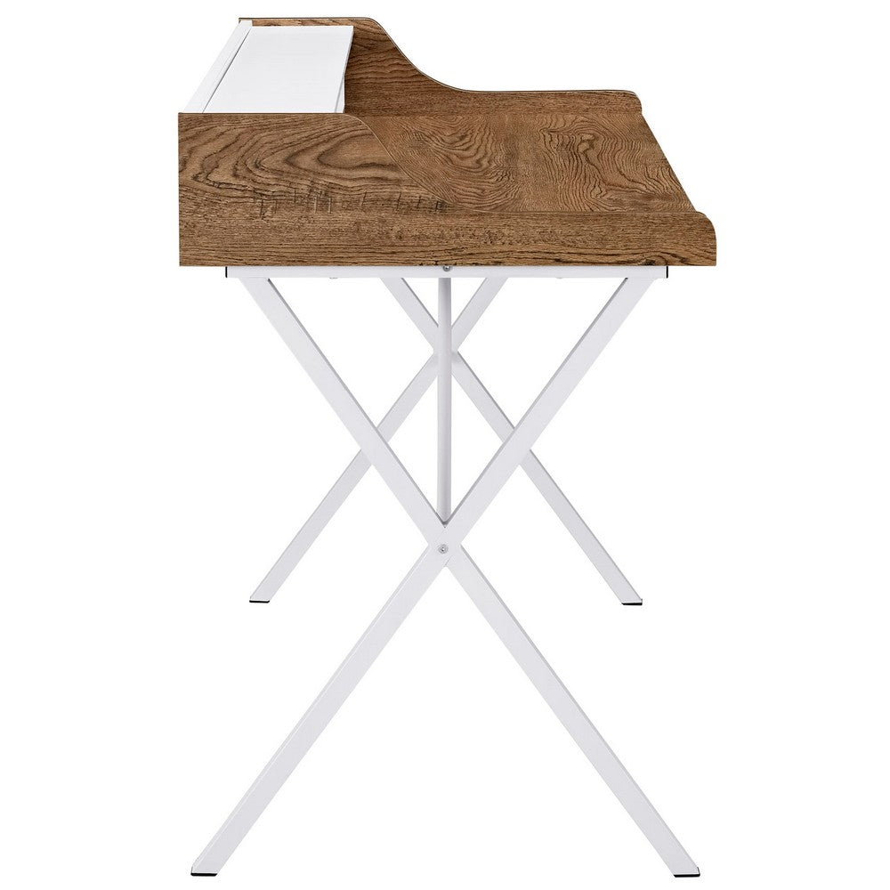 Bin Office Desk by Modway| Walnut