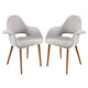 Aegis Dining Armchair Set of 2 by Modway| Light Gray