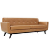 Modway Engage Mid-Century Modern Leather Upholstered Sofa in Tan MDY-EEI-1338-TAN