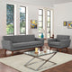 Modway Engage Mid-Century Modern Upholstered Set in Expectation Gray, Armchair and Sofa